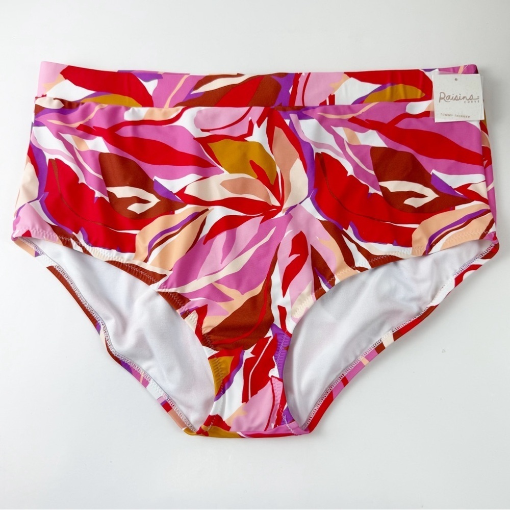Raisins Curve Island Bikini Bottom Womens US 22W Multicolor Floral Swim NWT